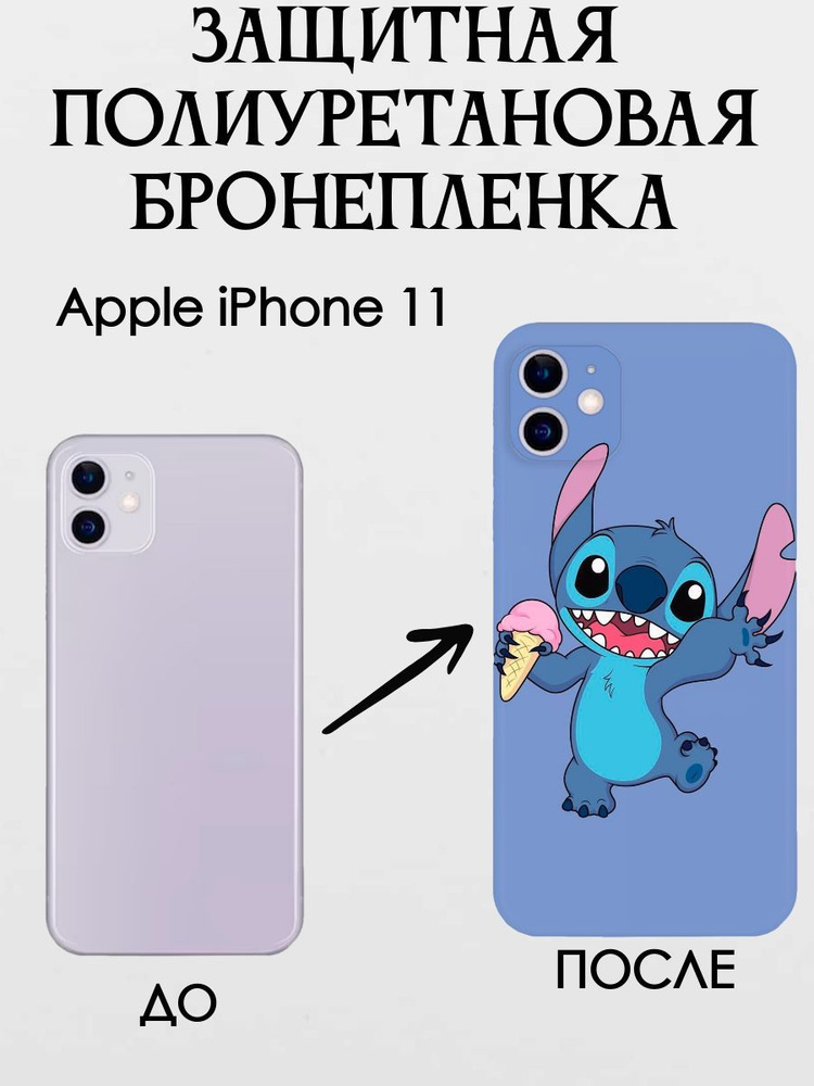 Полиуретановая противоударная защитная плёнка на корпус для Apple iPhone 11/ самовосстанавливающаяся #1