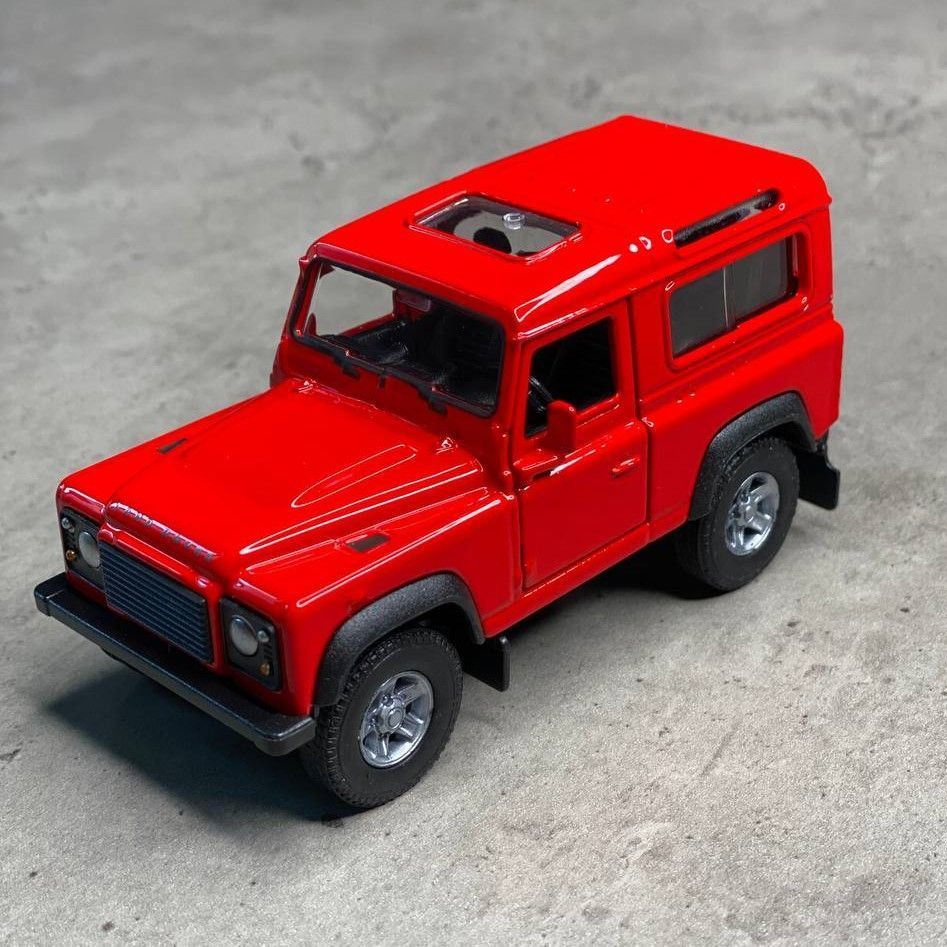 Металлическая машинка Welly Land Rover Defender 1983 Ленд Ровер Дефендер,  инерционная, цвет Красный - купить с доставкой по выгодным ценам в  интернет-магазине OZON (1237176501)