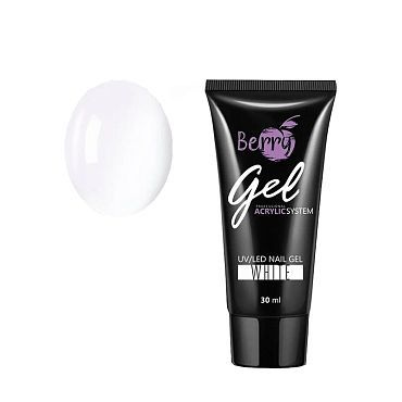 JessNail Berry Gel Гель акриловый (полигель) белый № 008 White 30 мл (203311)  #1