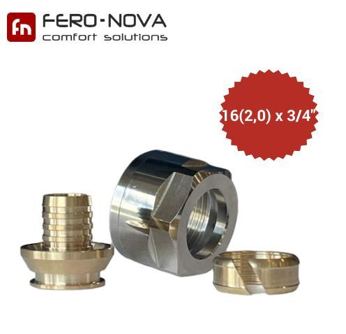 Евро-конус 16x3/4" 2,0мм для полиэтиленовых ТРУБ PE-X, 999555111 ...