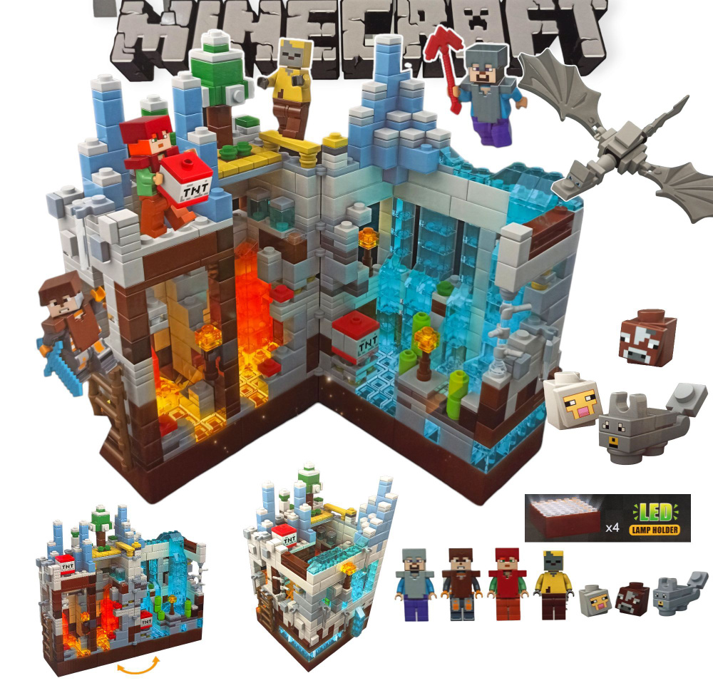 Конструктор Майнкрафт "Битва с Драконом в белой крепости" LB (набор ...