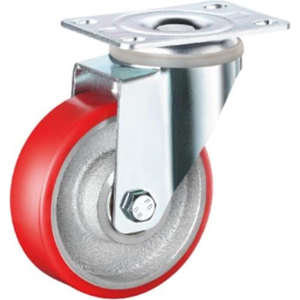 Большегрузное полиуретановое колесо поворотное с площадкой SCP 93 (75 мм 150 кг) А5 1000472  #1