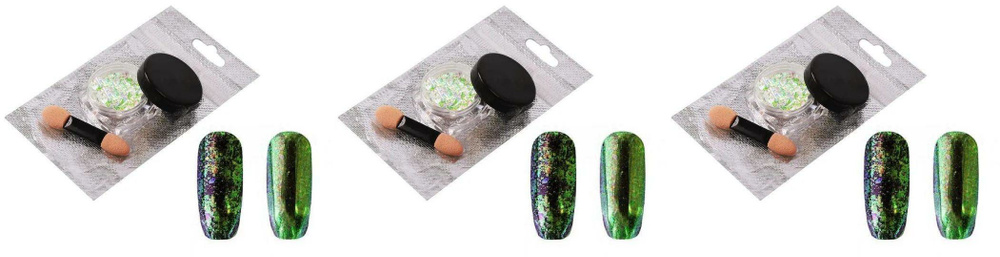 Nail Art, Втирка Хлопья Юки, №118,3 шт #1