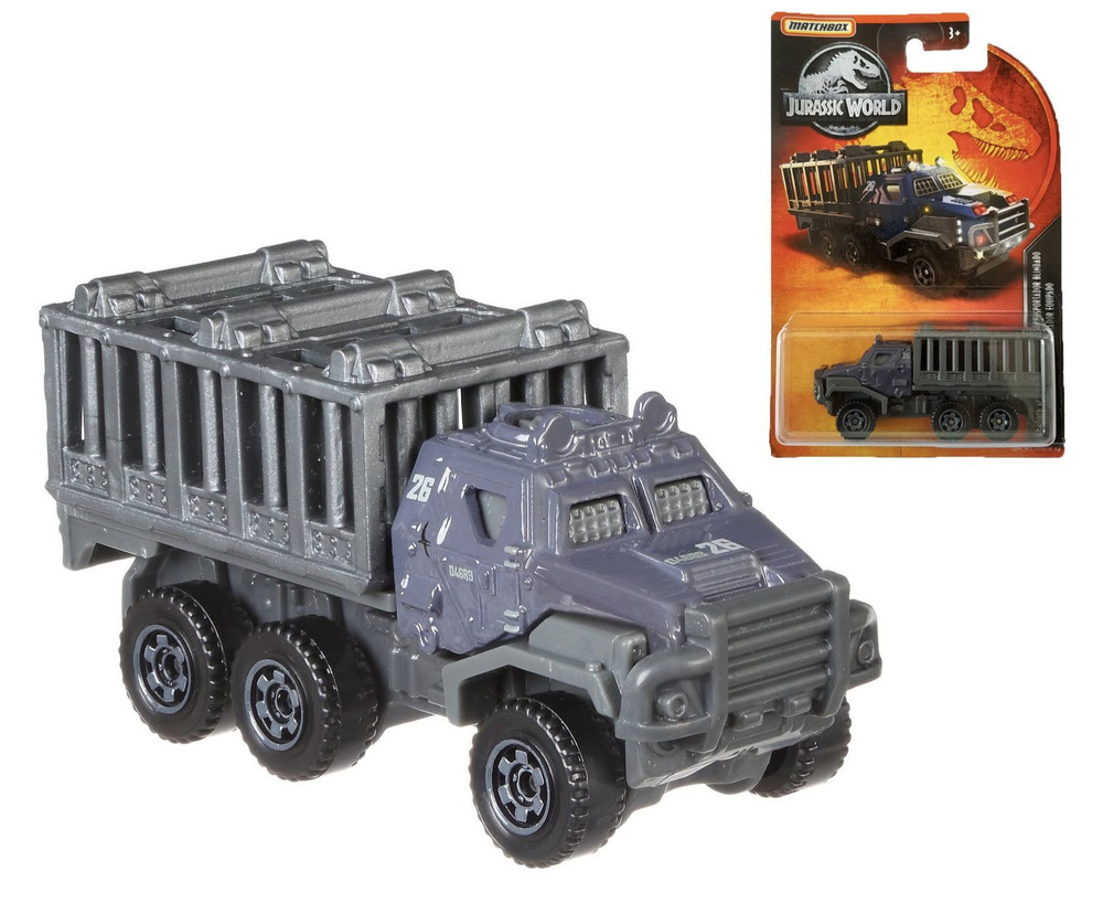 Машинка MATCHBOX Jurassic World ARMORED ACTION TRUCK Mattel GDN94 2019