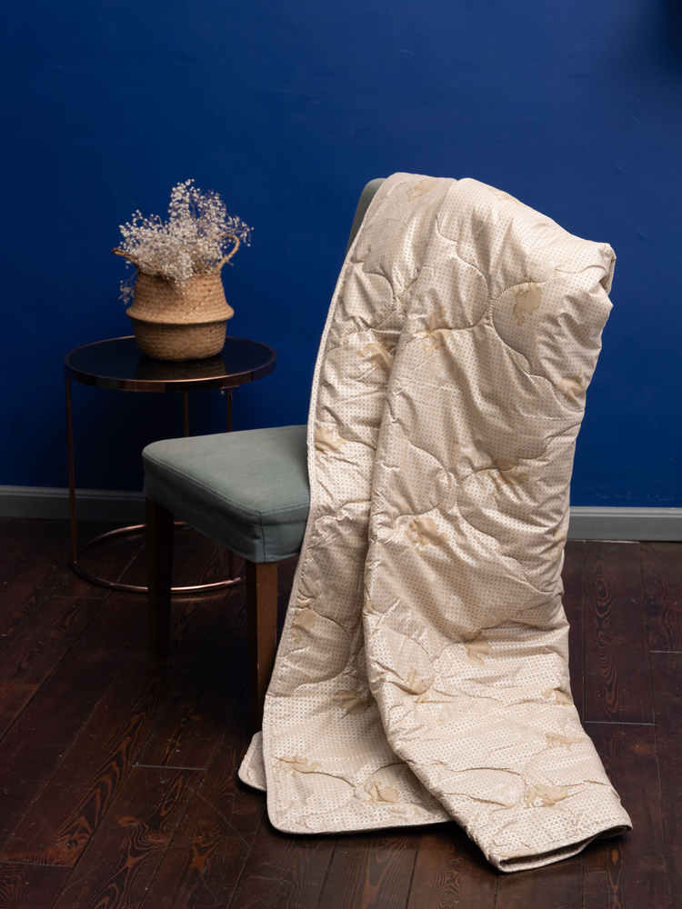 Одеяло 2-x спальный 175x215 см, Зимнее, с наполнителем Верблюжья шерсть  #1