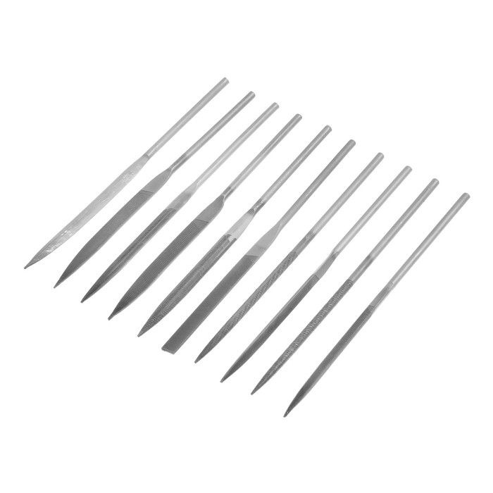 Набор надфилей ЛОМ, металлические рукоятки, 70 х 160 х 4 мм, 10 шт ...