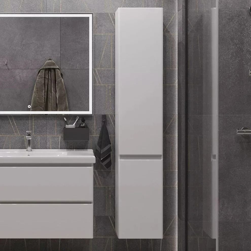 Шкаф-пенал Sanstar Arista подвесной, белый - купить с доставкой по ...