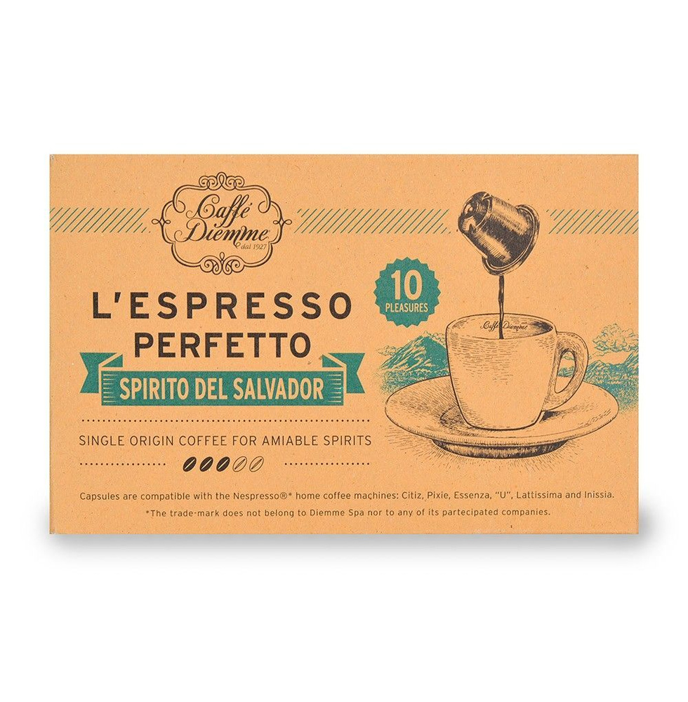 Кофе в капсулах L'espresso Perfetto Spirito Del Salvador, Diemme, 56 г, Италия - 1 шт.  #1