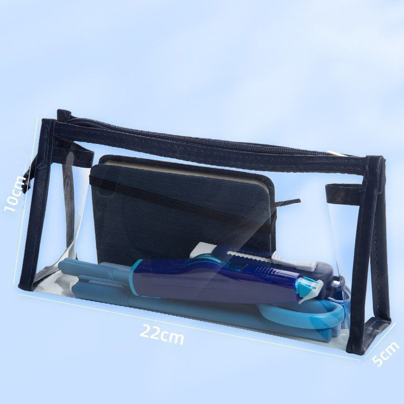 Прозрачный пенал большой емкости, ПВХ, косметичка женская на молнии ...