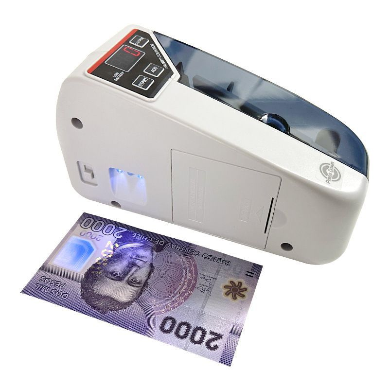 Счетчик банкнот, купюр, денег портативный автоматический с дисплеем / счетная машинка для денег  #1