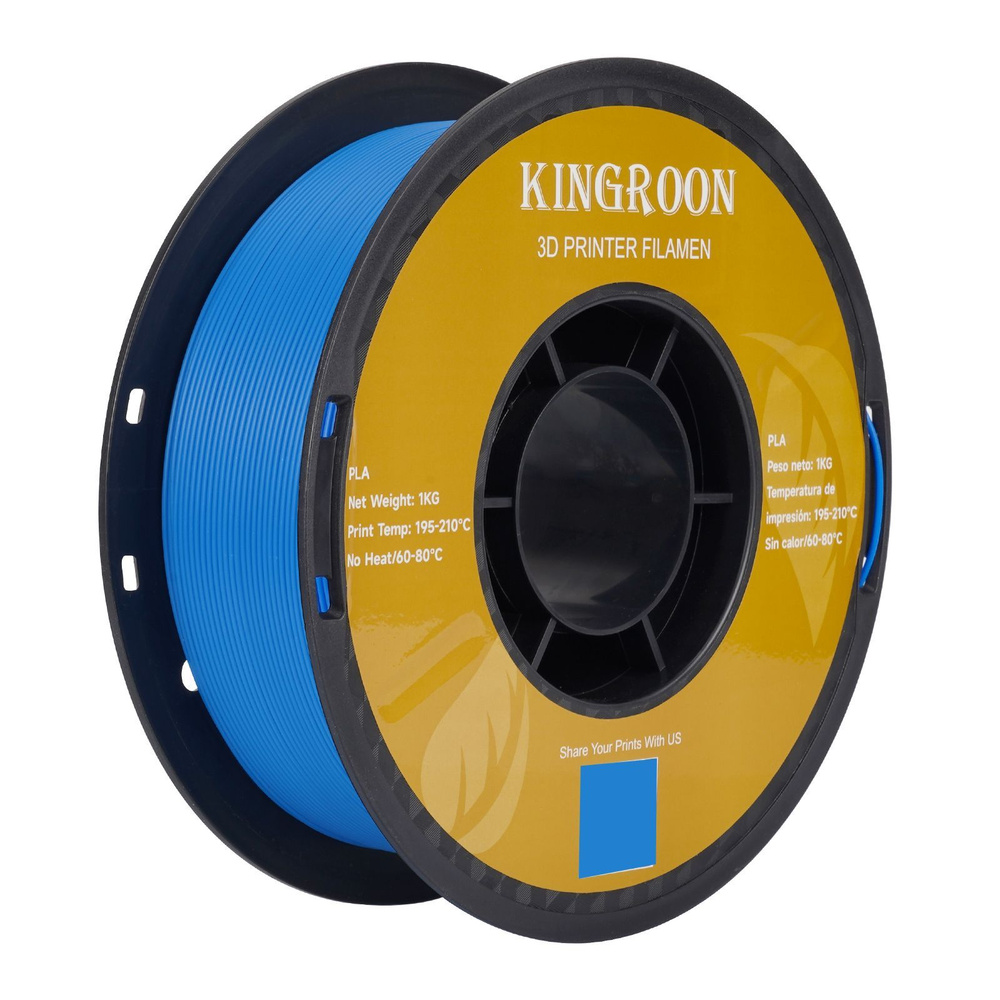 PLA пластик для 3D печати Синий, 1кг, KINGROON - купить с доставкой по ...