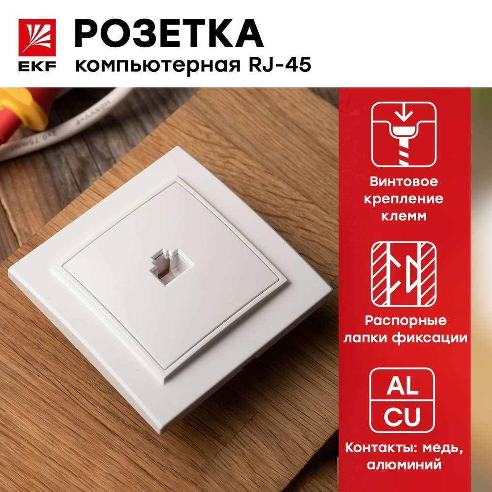 Розетка RJ-45 1-местная СП Минск, белая - купить по низкой цене в  интернет-магазине OZON (228676514)