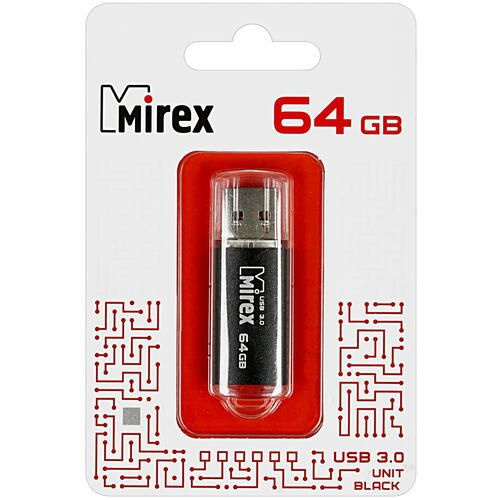 USB-флеш-накопитель Mirex Память USB Flash 64 ГБ Unit 13600-FM3UBK64 ...