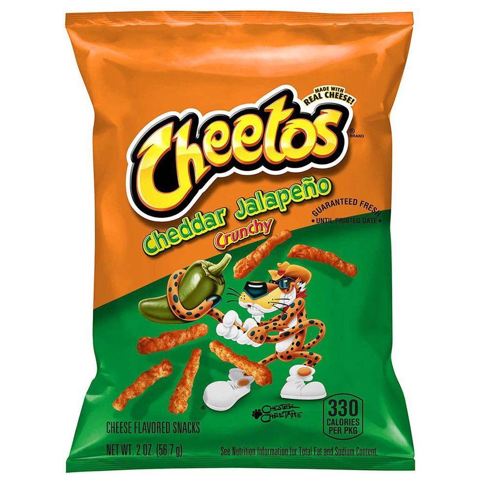 Кукурузные чипсы Cheetos Cheddar Jalapeno Crunchy со вкусом сыра и халапеньо 1 шт. 56.7 г США  #1