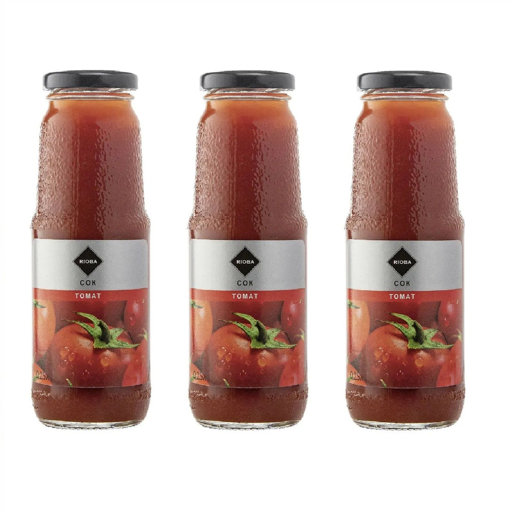 RIOBA Сок томатный с солью, 3 шт х 250 мл #1