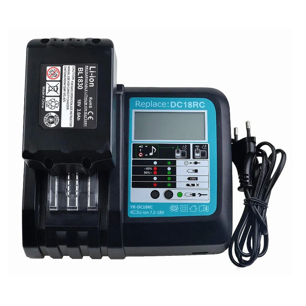 DC18RC литий-ионное зарядное устройство для Makita 14,4 В 18 В Bl1830 ...