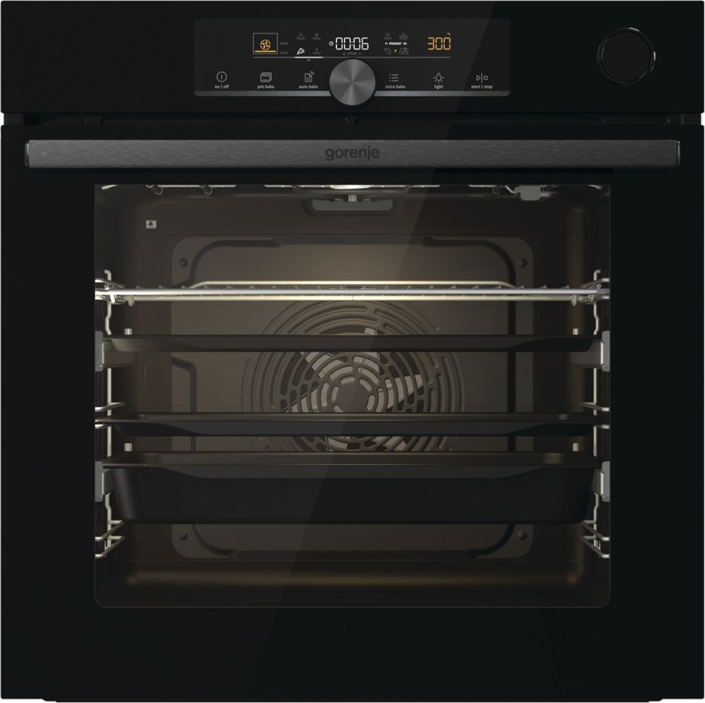 Электрический духовой шкаф Gorenje BSA6747A04BG, 60 см, 77л, 21 режим, гриль, конвекция, пар, очистка #1