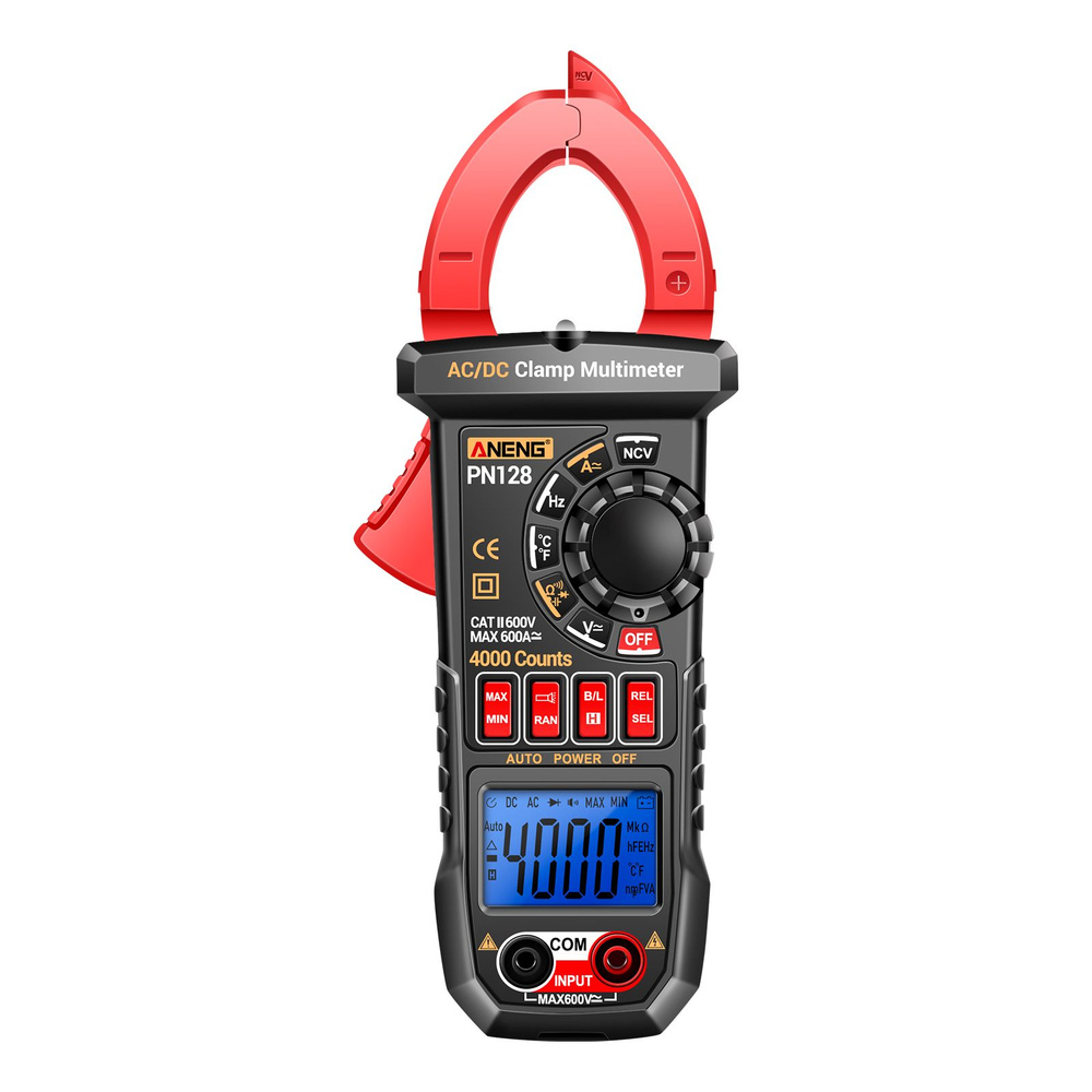 ANENG PN128 Измерительные клещи, 4000 отсчетов, 600 А, Амперметр переменного/постоянного  купить по выгодной цене с доставкой по Москве и всей России |  Интернет-магазин OZON (1350375102)