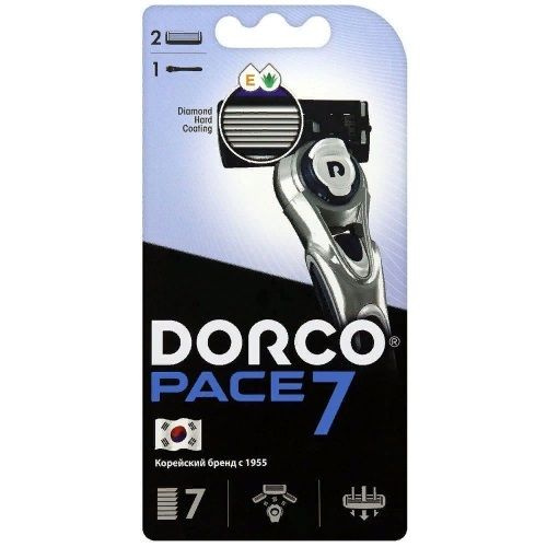 Dorco Бритвенный станок мужской PACE 7+ 2 кассеты, система с 7 лезвиями  #1