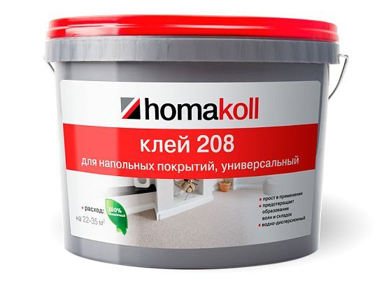 Клей Homakoll 208 (1,3 кг) универсальный для напольных покрытий из ПВХ и текстиля, морозостойкий  #1