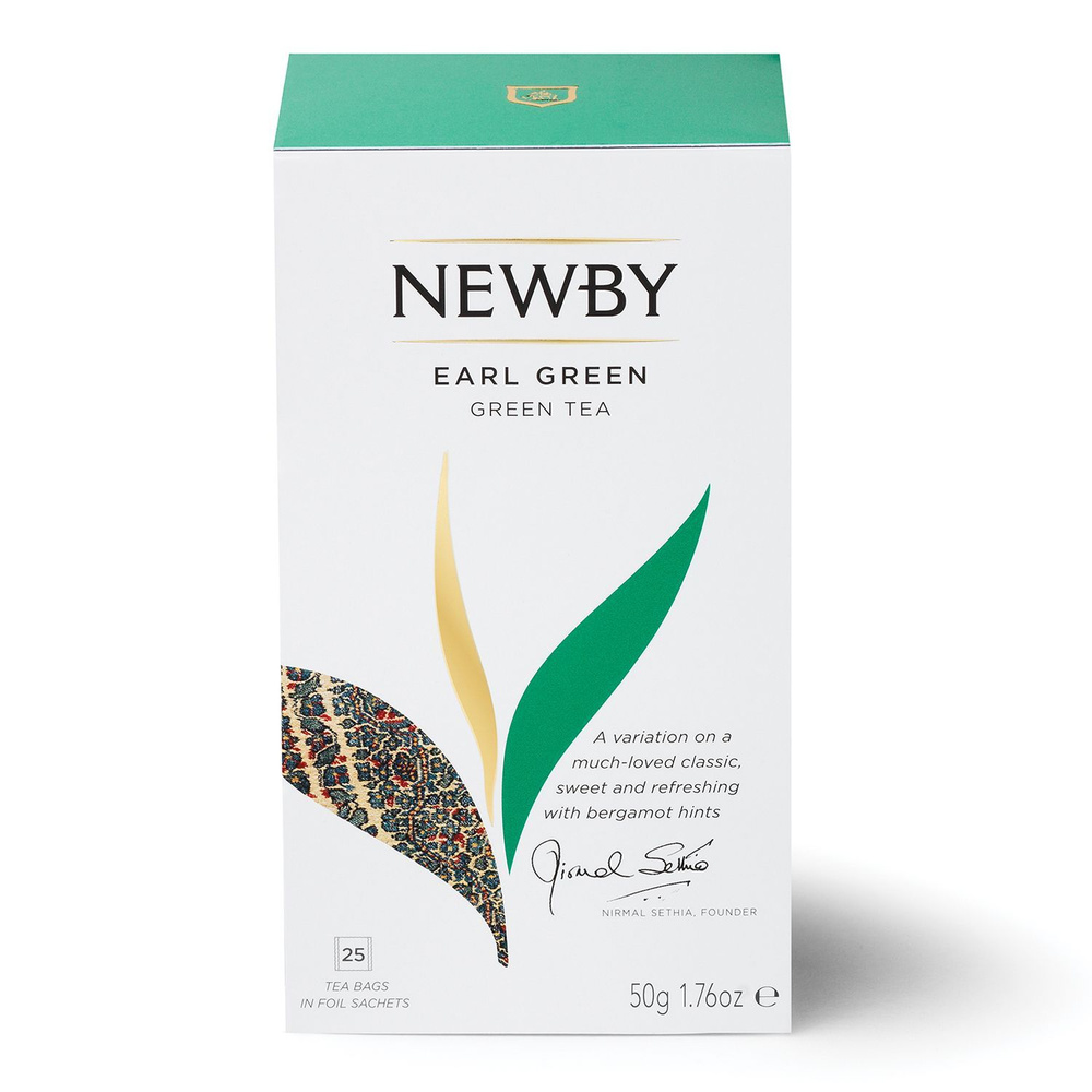 Newby Эрл Грин зеленый чай в пакетиках, 25 шт #1