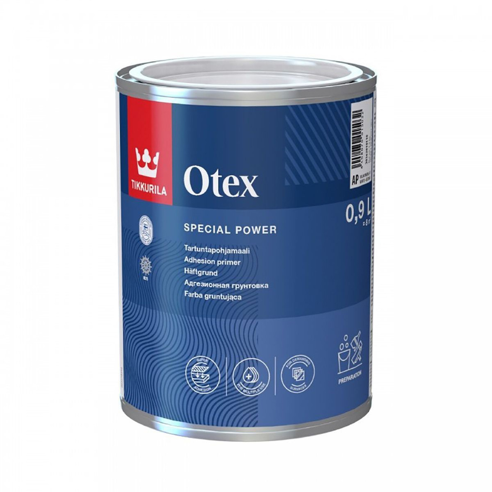 Грунт алкидный адгезионный Tikkurila Otex 0,9L (C) , бесцветная для колеровки в яркие, насыщенные цвета. #1