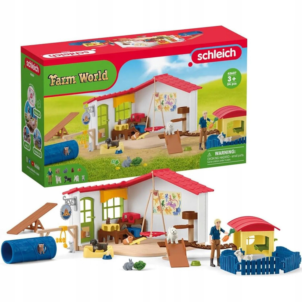 Фигурки Schleich Farm World - Игровой набор Шляйх Отель для животных с аксессуарами 42607  #1