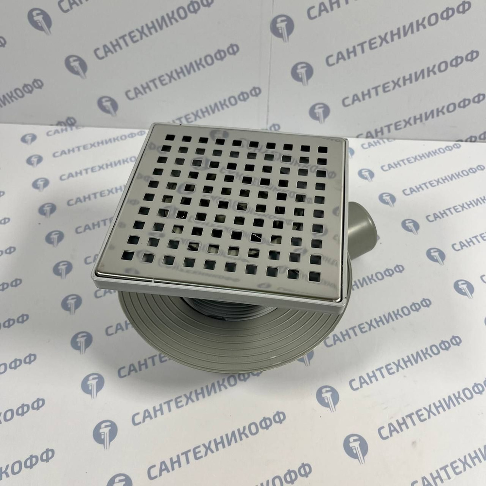 Трап горизонтальный VALFEX регулируемый 50мм., решетка из нержавеющей ...