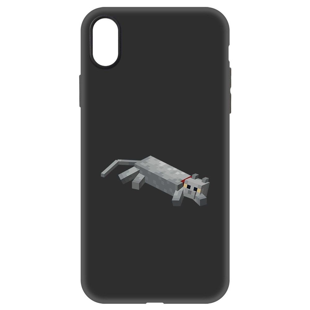 Чехол-накладка Soft Case Minecraft-Кошка для iPhone XR черный - купить с  доставкой по выгодным ценам в интернет-магазине OZON (1271509278)