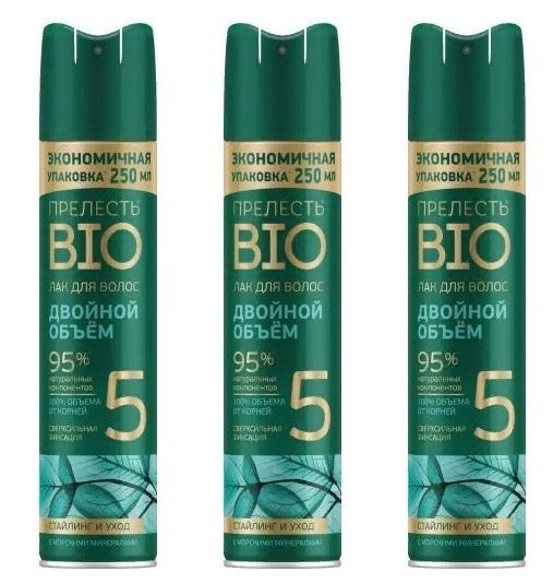 Прелесть Bio Лак для волос Морские минералы, Сверхсильная Фиксация, 250 ...