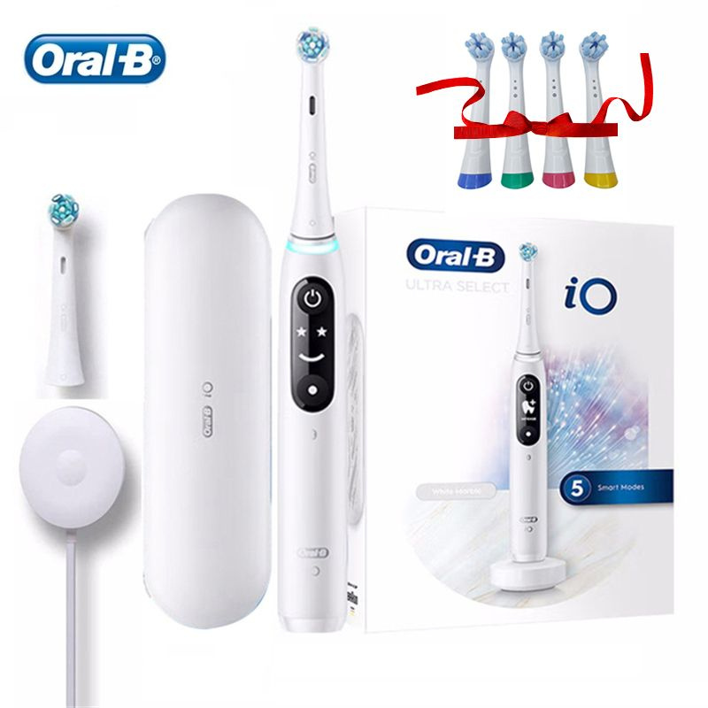 Электрическая зубная щетка Oral B iO7, белый, кремовый #1