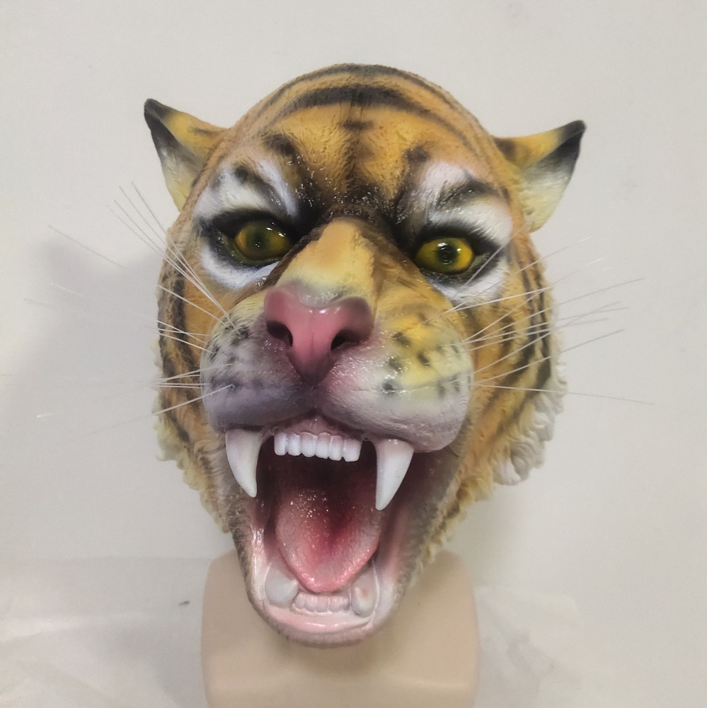 Хэллоуин маска"тигр",30*22CM Funny toy купить c доставкой на OZON по ...