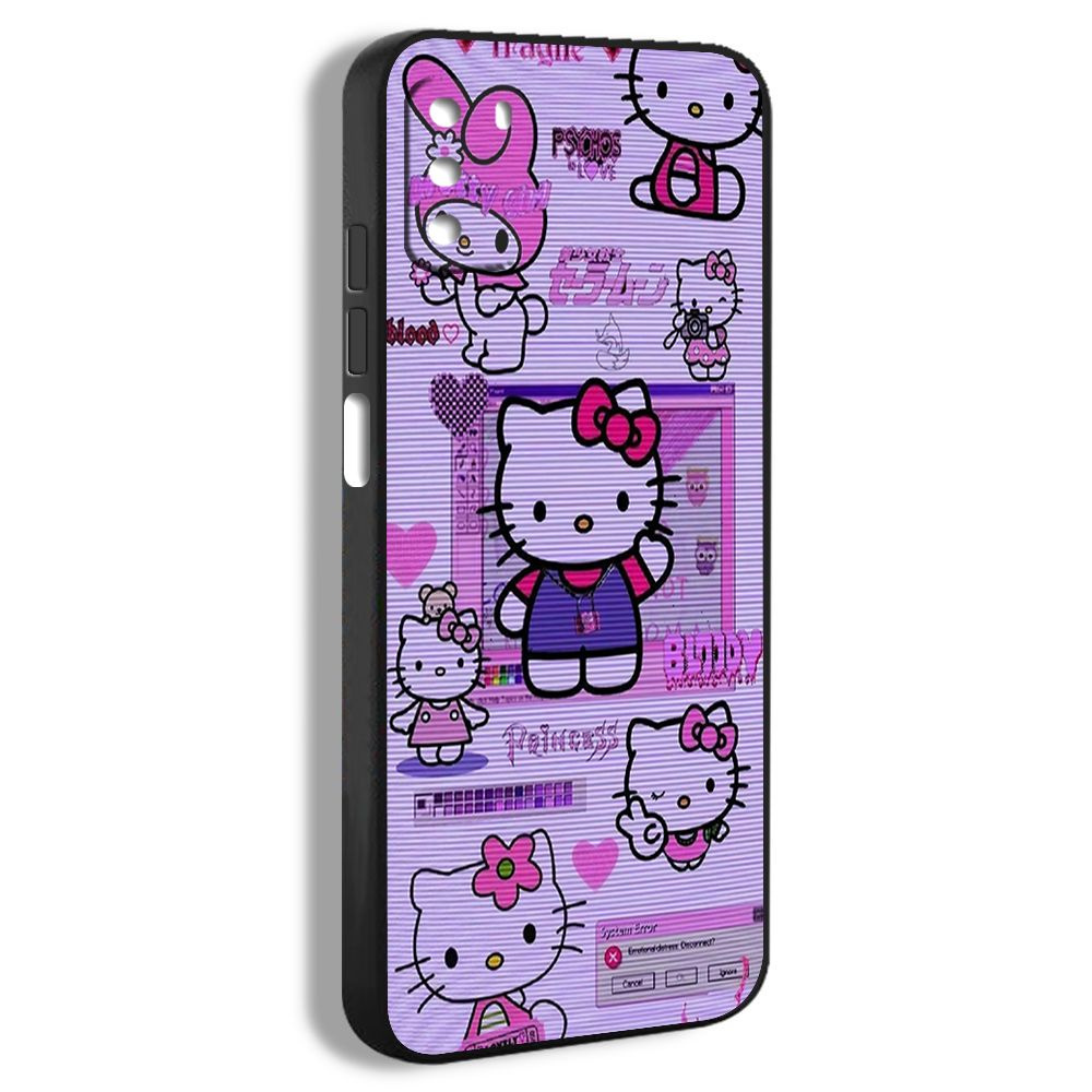 чехол для смартфона Подходит для xiaomi poco m3 Hello Kitty Хелло Китти  Санрио розовый EFM08 - купить с доставкой по выгодным ценам в  интернет-магазине OZON (1280338729)