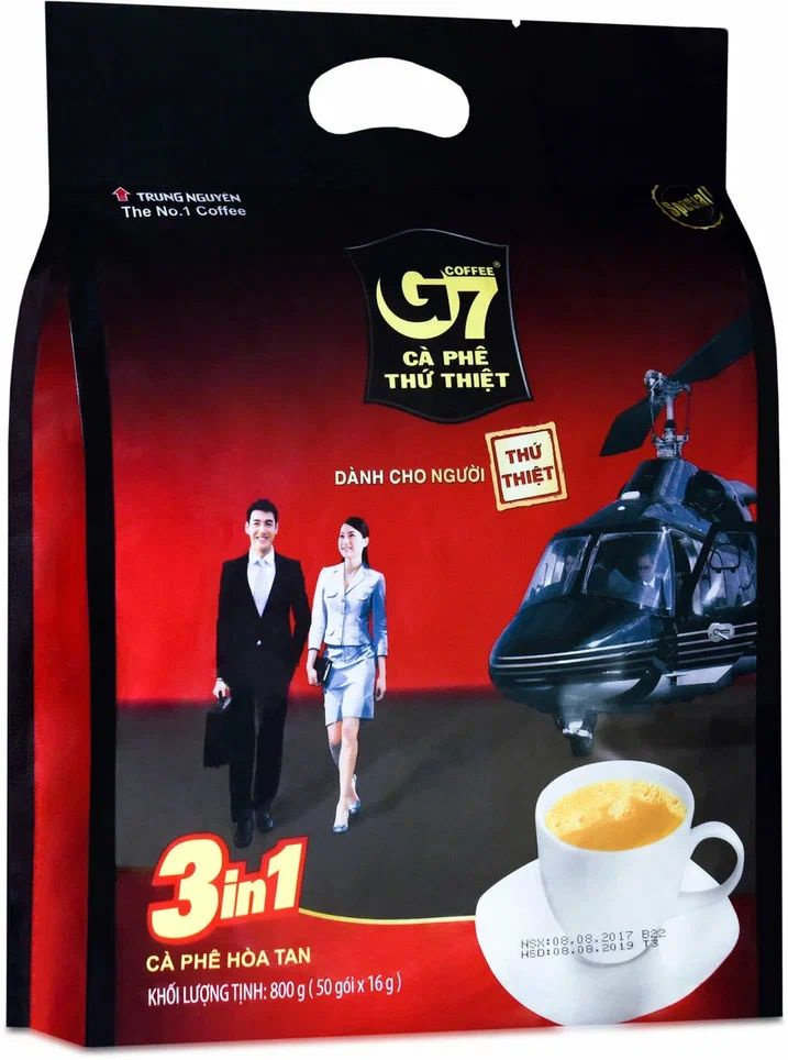 Растворимый кофе Trung Nguyen G7 3 в 1 Original, 50пак х 16гр., Вьетнам #1