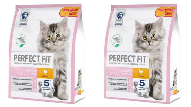 Perfect Fit Корм сухой для котят Курица, 1,2 кг, 2 упаковки #1