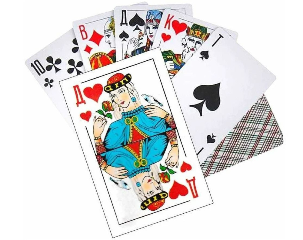 遊戯用カード Карты игральные Queen ZXM c пластиковым покрытием 1 колода 36 карт