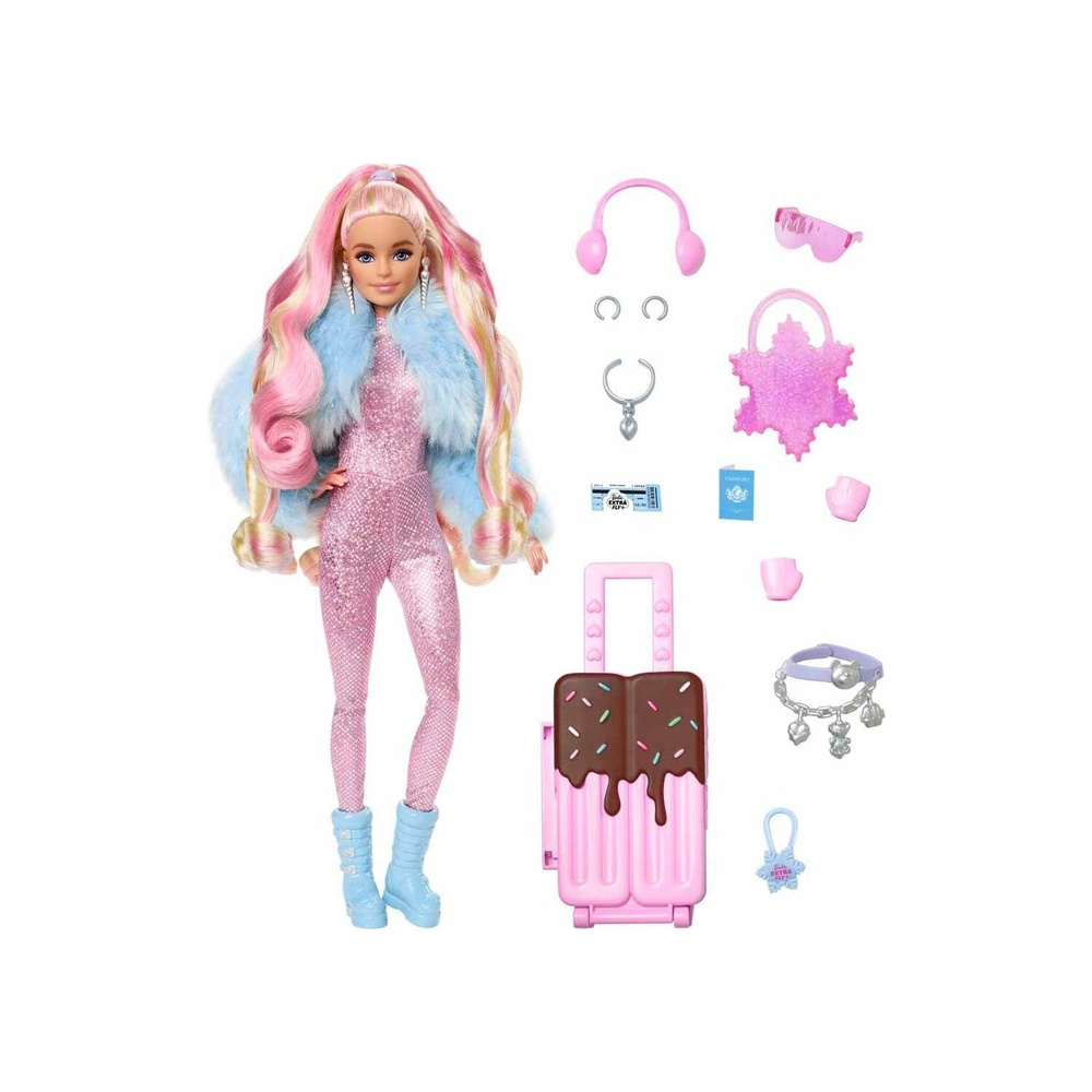 Barbie Extra Fly Snow Themed Travel Doll HPB16 OZON 1296002593