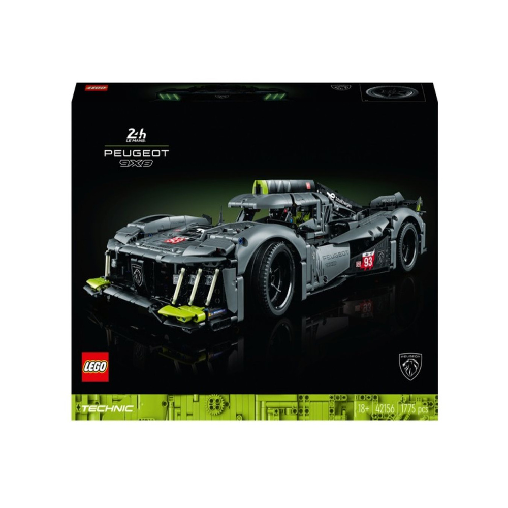 Конструктор LEGO Technic 42156 Гибридный гиперкар PEUGEOT 9X8 24 часа в  Ле-Мане