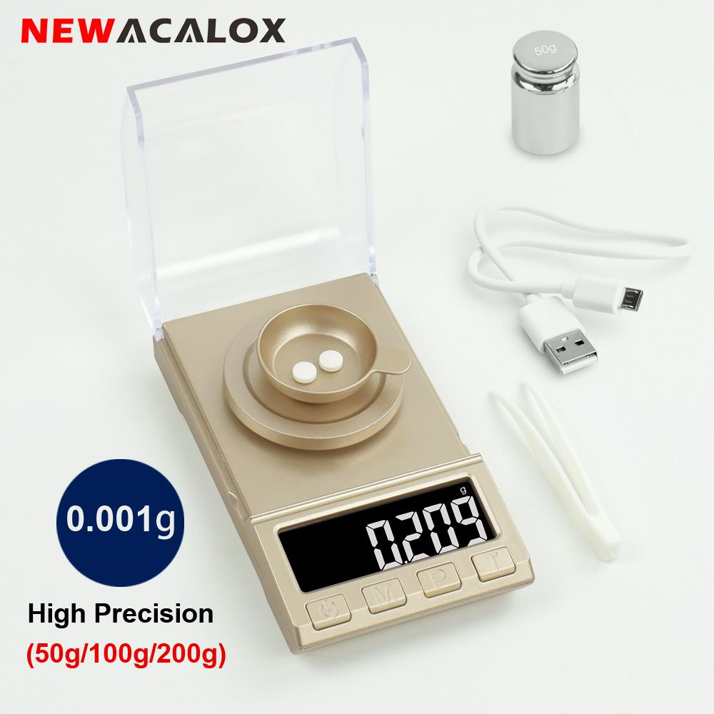 Электронные Кухонные весы NEWACALOX 8068G-50G, золотой купить по низкой  цене в интернет-магазине OZON (1304589677)