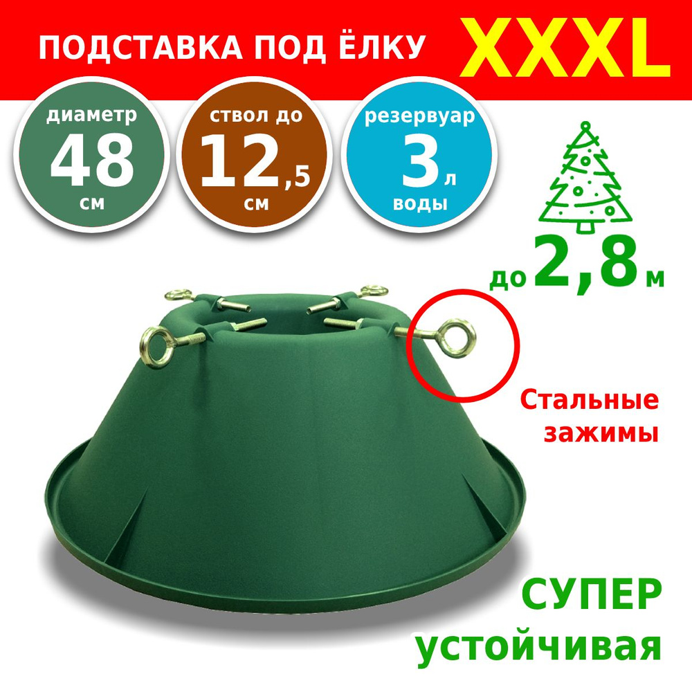 Вопросы и ответы о Подставка для живой елки Winter Glade BIG TREE Premium,  пластиковая подставка под елку высотой до 2,8 м – OZON