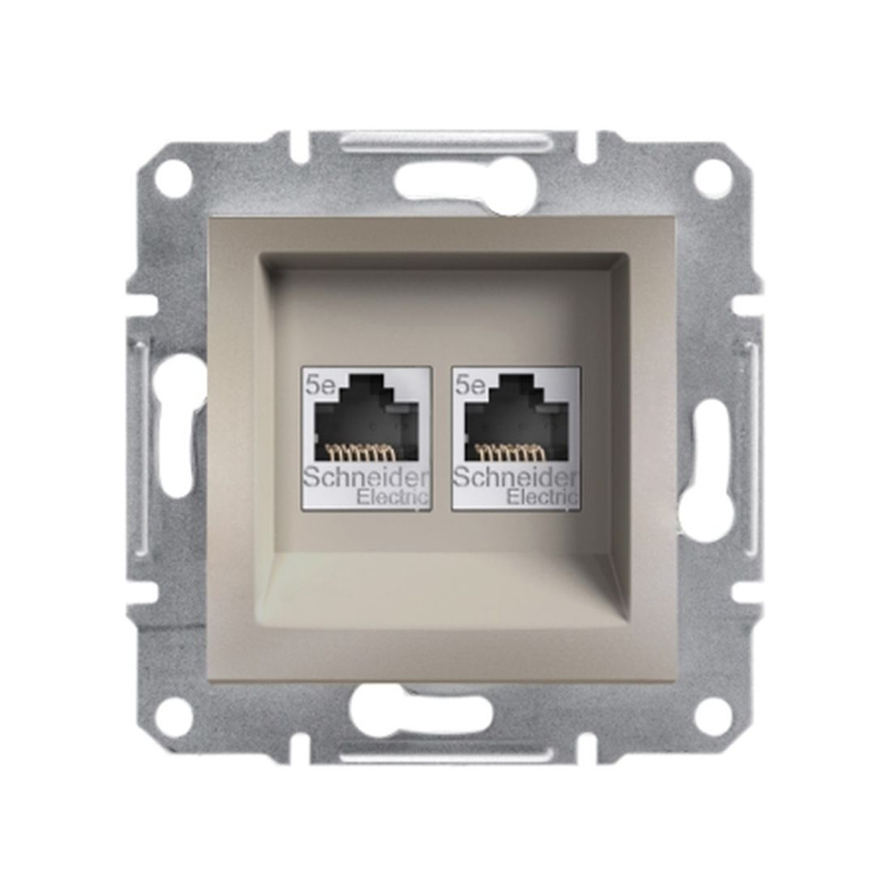 Розетка компьютерная двойная Schneider Electric EPH4400169 Asfora RJ45 ...