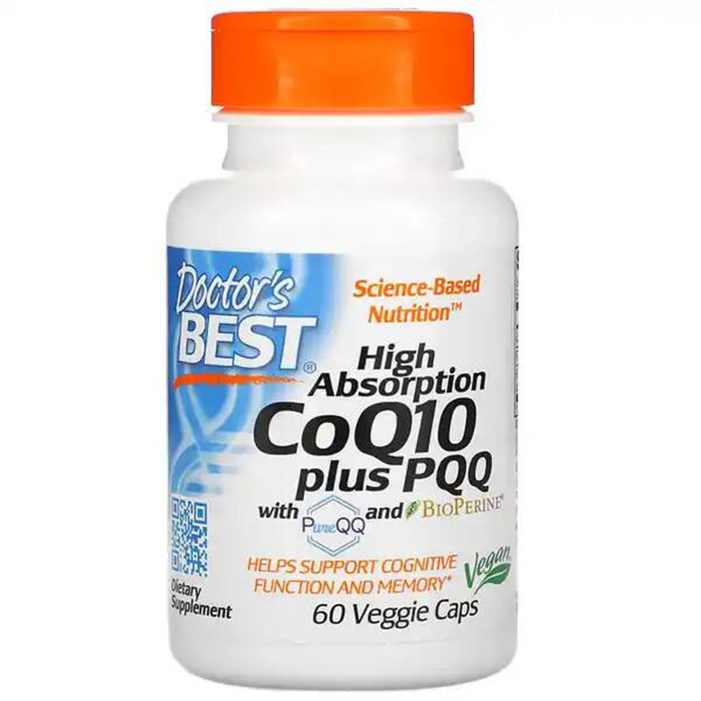Коэнзим Q10 (убихинон) пищевая добавка Doctor's Best, 100 мг ...
