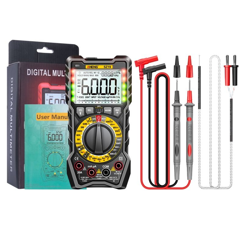 Цифровой мультиметр TRMS 6000 отсчетов, вольтметр, омметр, тестер с ...