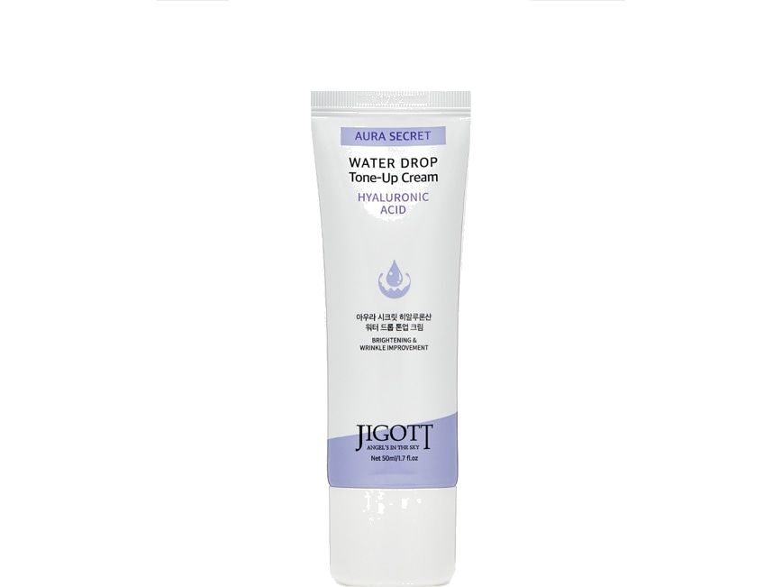 Крем для улучшения тона Jigott AURA SECRET WATER DROP Tone Up Cream HYALURONIC ACID  #1