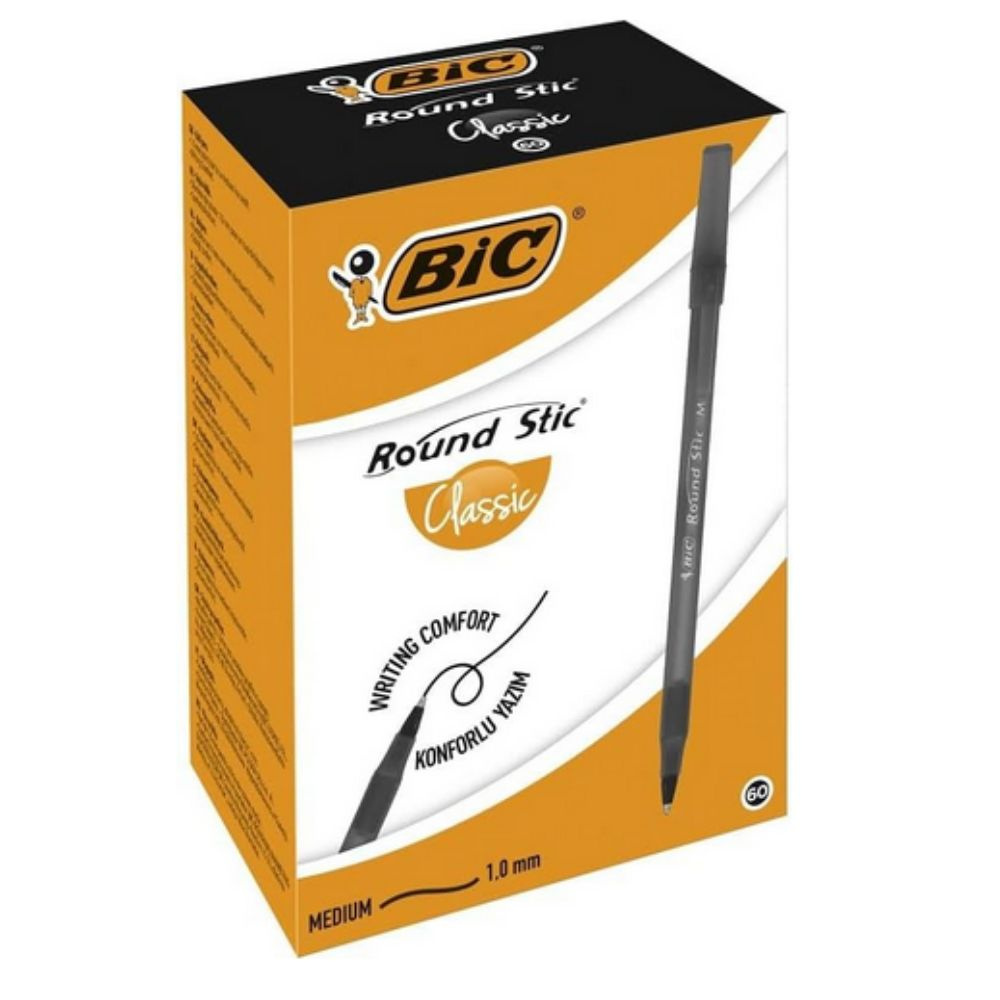 Bic Набор ручек Шариковая, толщина линии: 0.32 мм, цвет: Черный, 60 шт.  #1