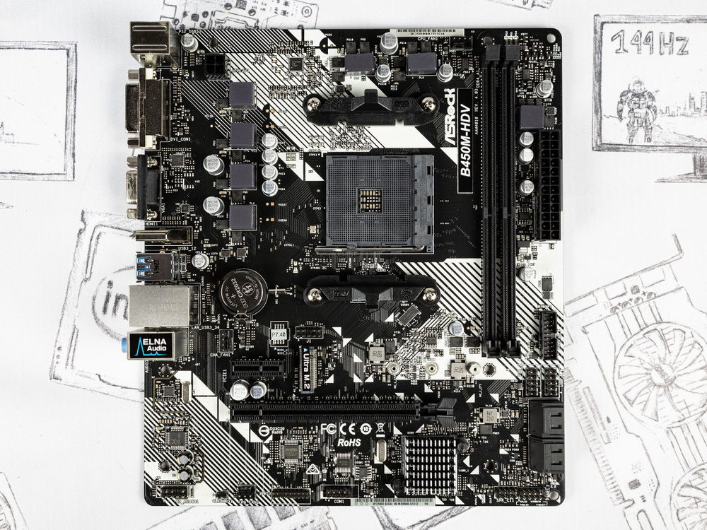 Материнская плата ASRock B450M-HDV R4.0 купить по низкой цене с ...