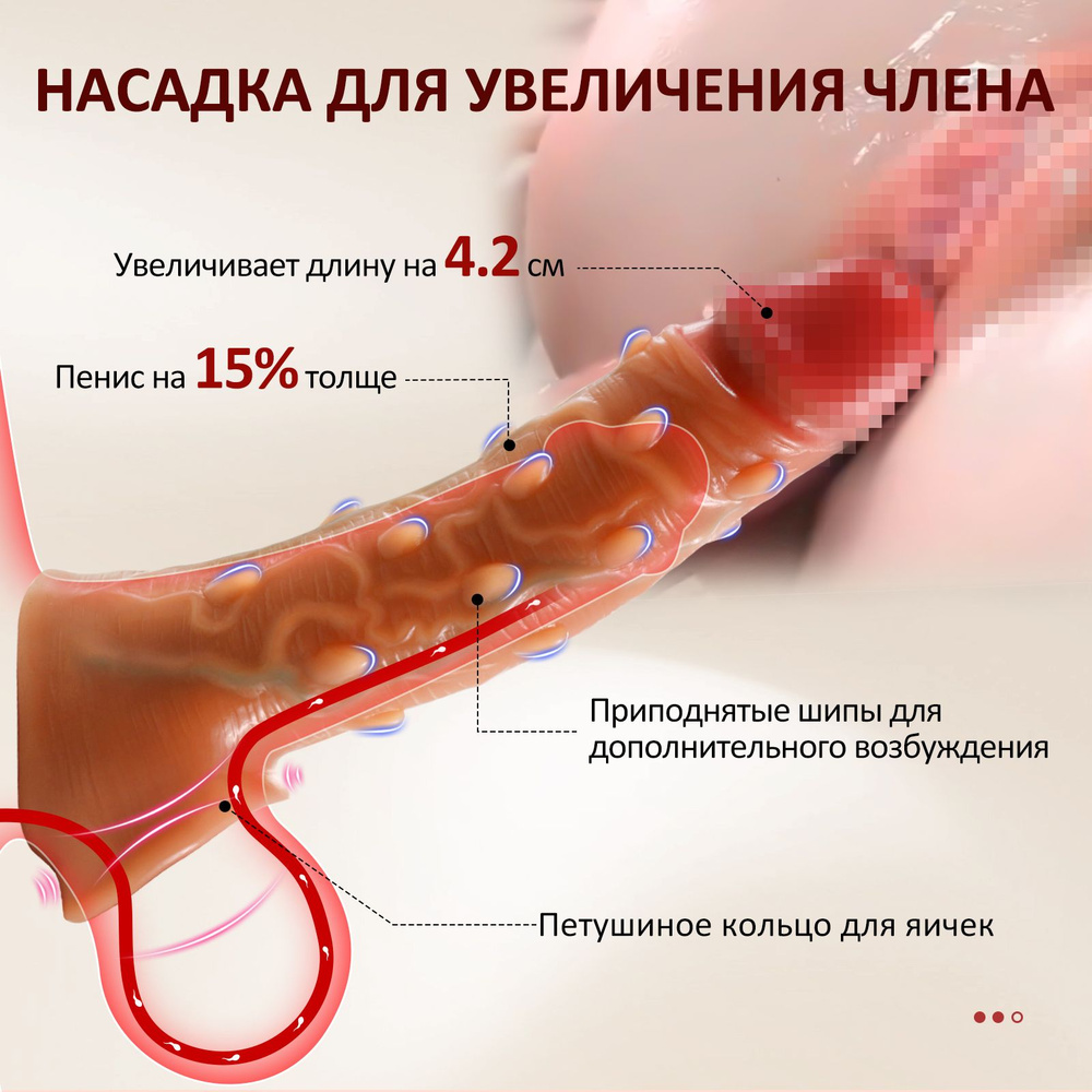 AAV Насадки и удлинители эротические Увеличитель пениса с шипами для плоти,  многоразовые секс-игрушки - купить с доставкой по выгодным ценам в  интернет-магазине OZON (1303542490)