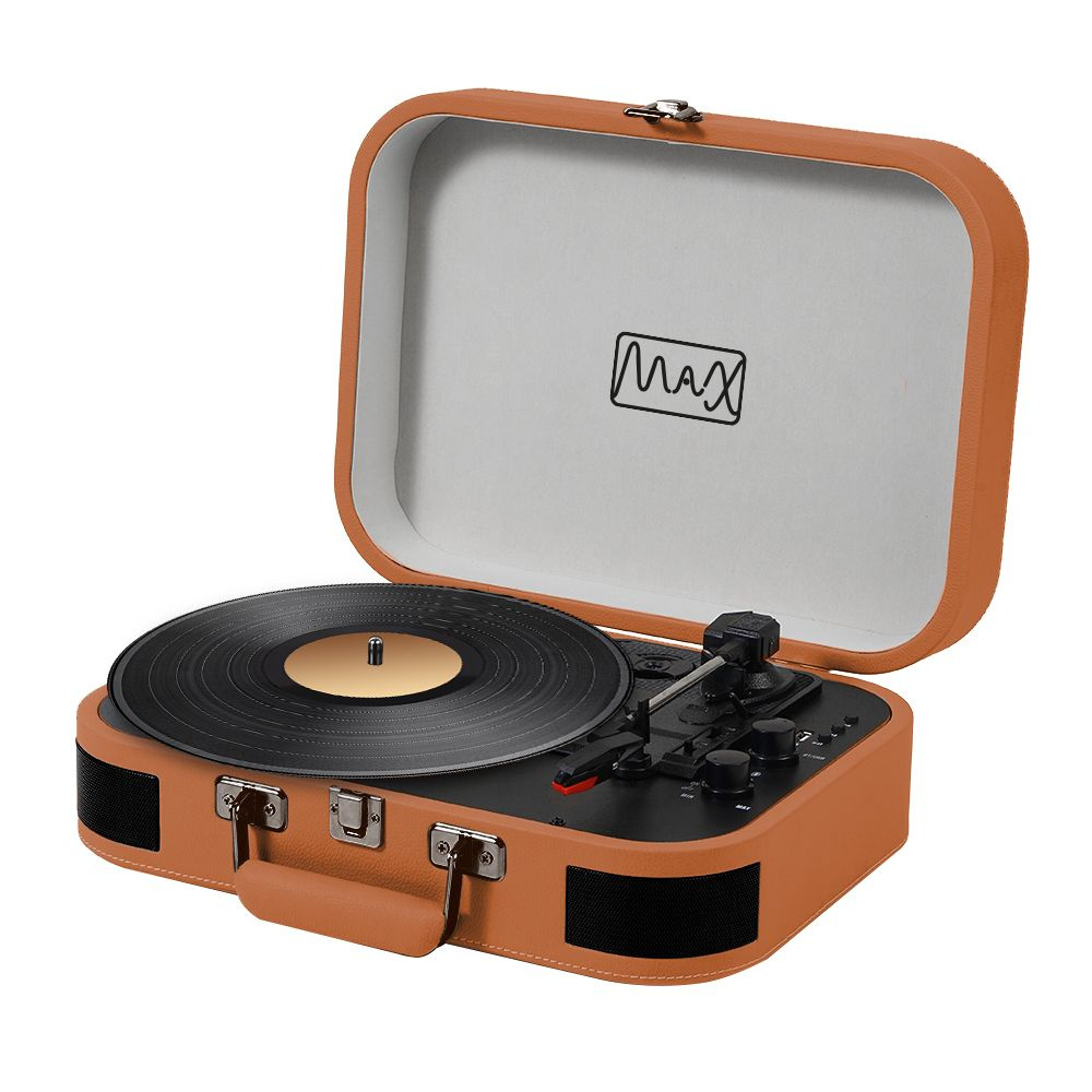 Виниловый проигрыватель MAX VP-100 brown по низкой цене с доставкой в ...