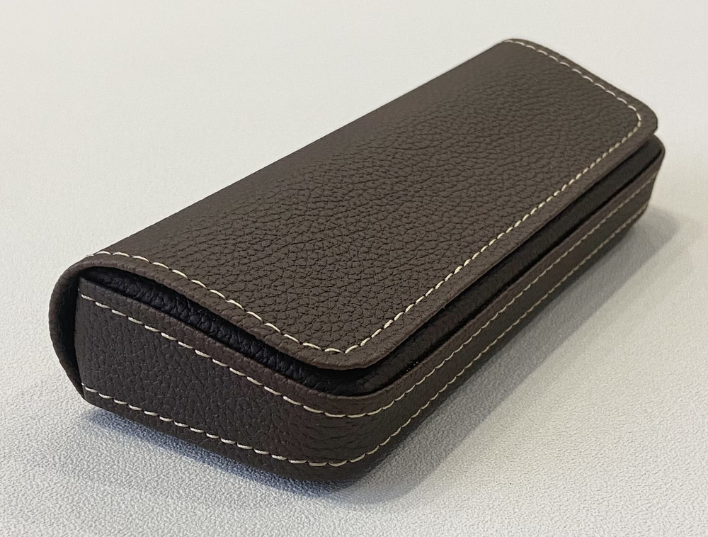 Футляр для очков горизонталь коричневый, женский, мужской, жесткий ...