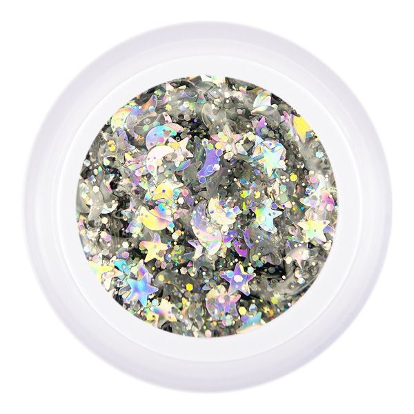 Гель для ногтей с глиттером GALAXY GEL Lunar 5гр #1
